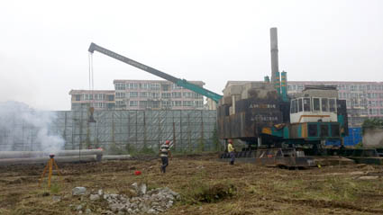 基桩公司新盛置业君盛广场桩基项目开工