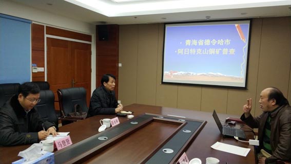 队长王善丰陪同局地质处处长王大志到山东八院开展工作交流