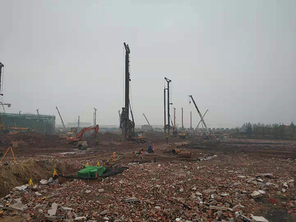 徐州市轨道交通3号线银山车辆段上盖项目首桩开钻