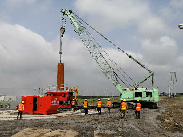 基桩公司南通如东海上风电隧道顶管工作井项目正式开工